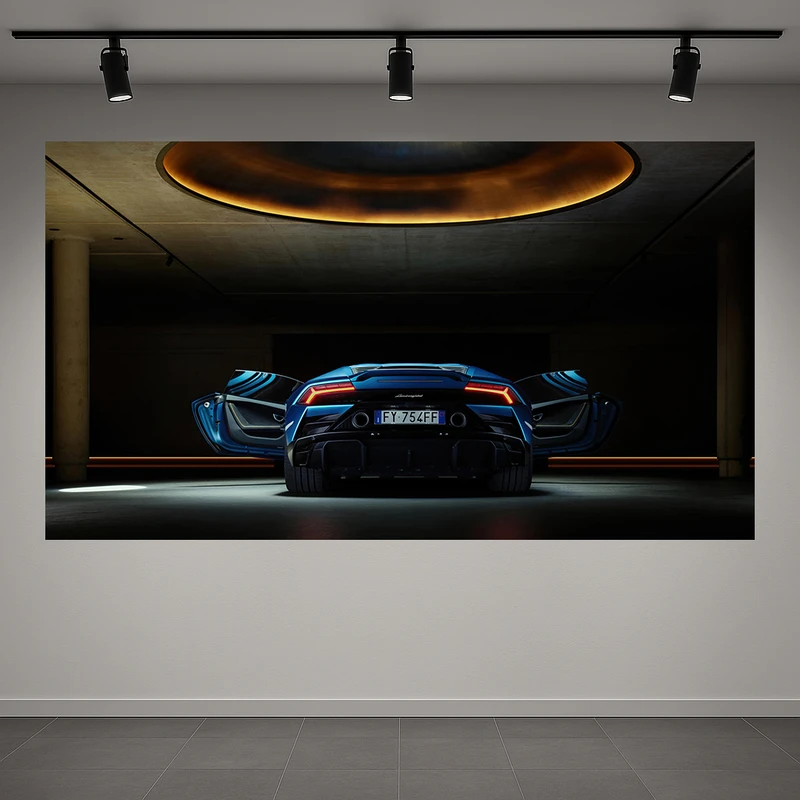 پوستر پارچه ای طرح مخمل ماشین مدل Lamborghini Huracan Evo کد AR3059878