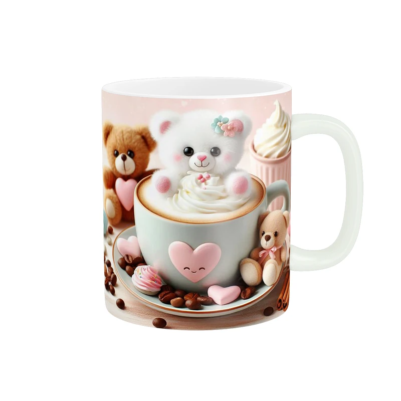 ماگ پاد آفرین طرح فنجون قهوه فانتزی کد 1736