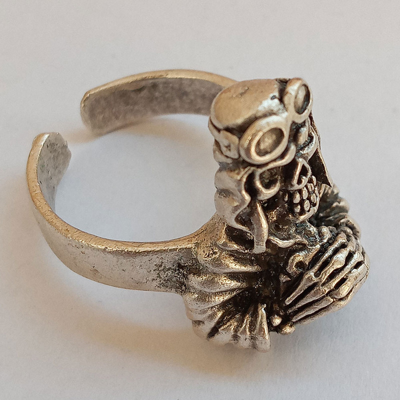 انگشتر مردانه مدل اسکلت کد ES-KHA3