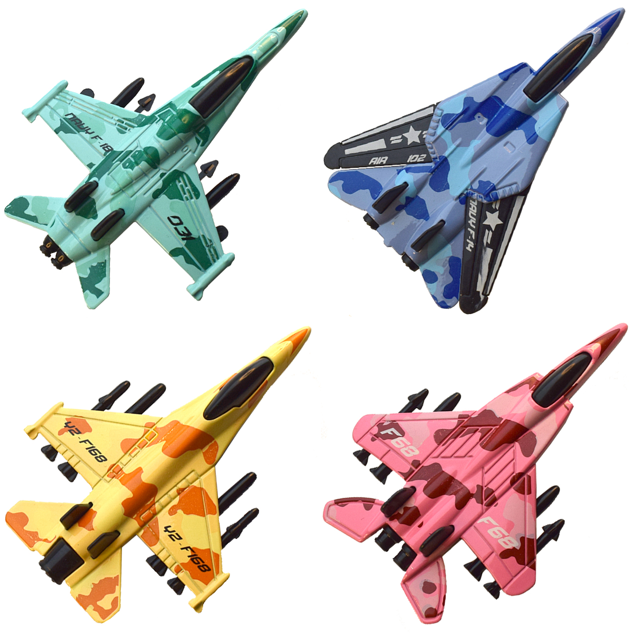 هواپیما بازی مدل جت جنگنده بسته 4 عددی