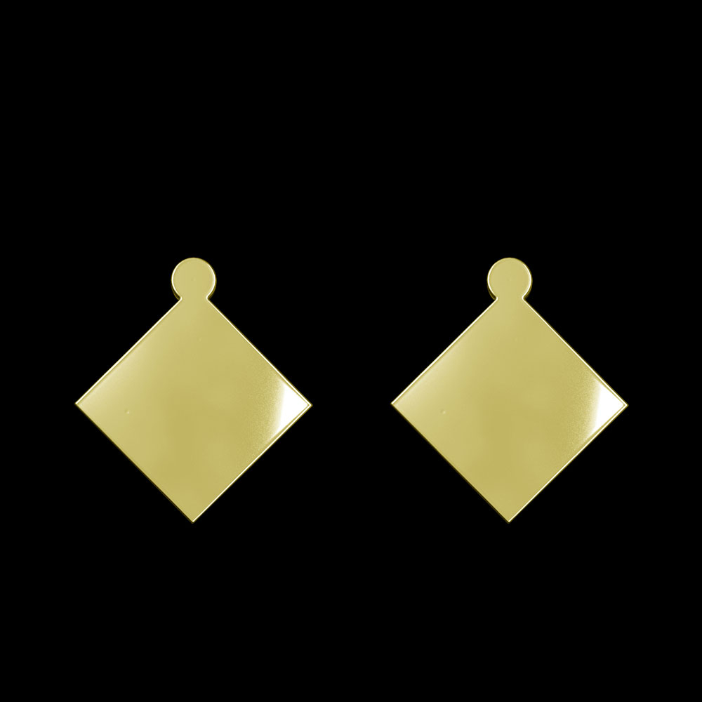 گوشواره طلا 18 عیار زنانه مدوپد مدل اسلیمی کد GA1-10336