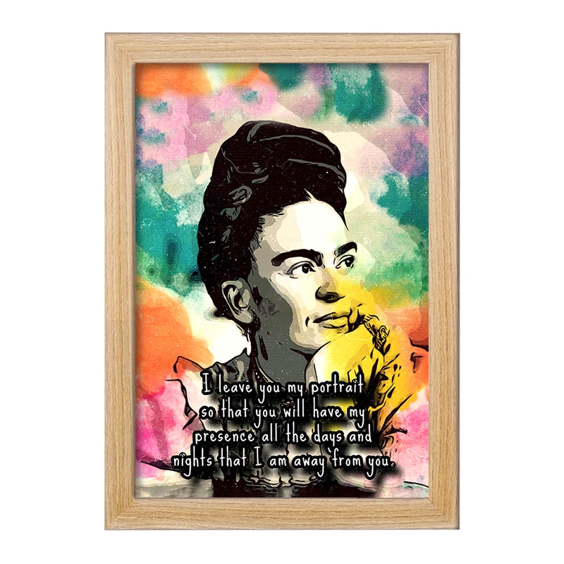 تابلو خندالو مدل فریدا کالو (Frida Kahlo) کد F1802