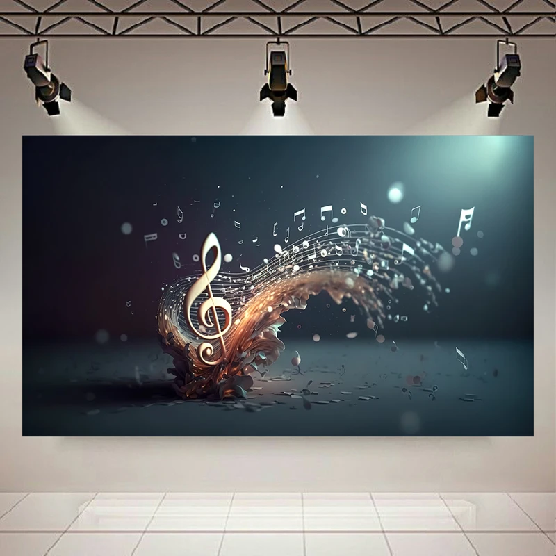  پوستر بک لایت طرح نت موسیقی مدل wave کد AR31084