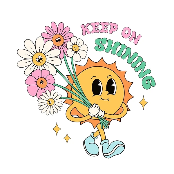 استیکر پارچه و لباس پاد آفرین طرح کارتونی کد 1687