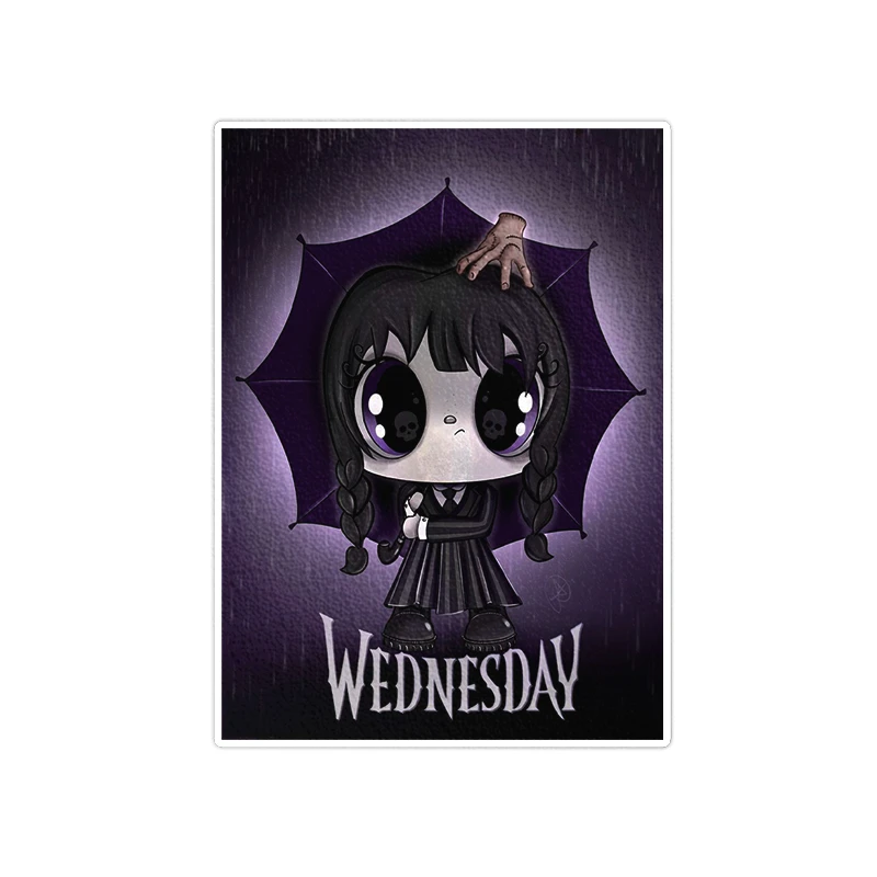  استیکر لپ تاپ ویندی دیزاین طرح wednesday مدل 1615