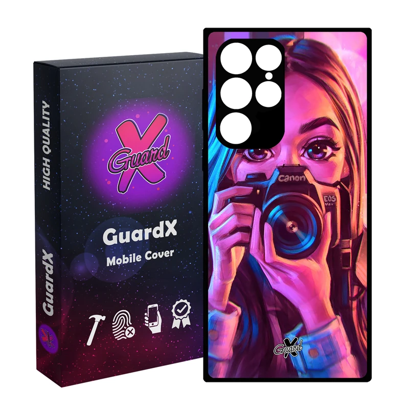 کاور گارد ایکس طرح دختر مدل Glass10288 مناسب برای گوشی موبایل سامسونگ Galaxy S23 Ultra