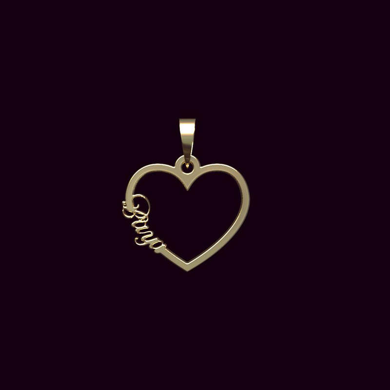 آویز گردنبند طلا 18 عیار زنانه مدوپد مدل اسم بایا baya کد PB1-10081