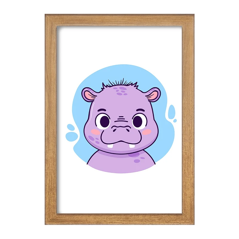 تابلو خندالو مدل اسب آبی حیوانات بامزه کد 37144