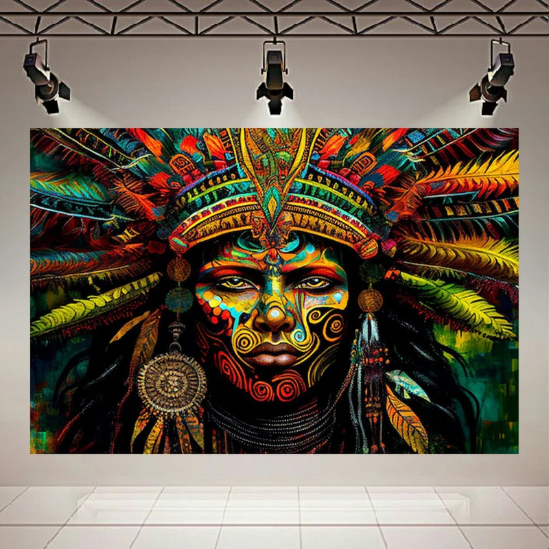  پوستر طرح مخمل انسان و طبیعت مدل پر های رنگی کد AR303703