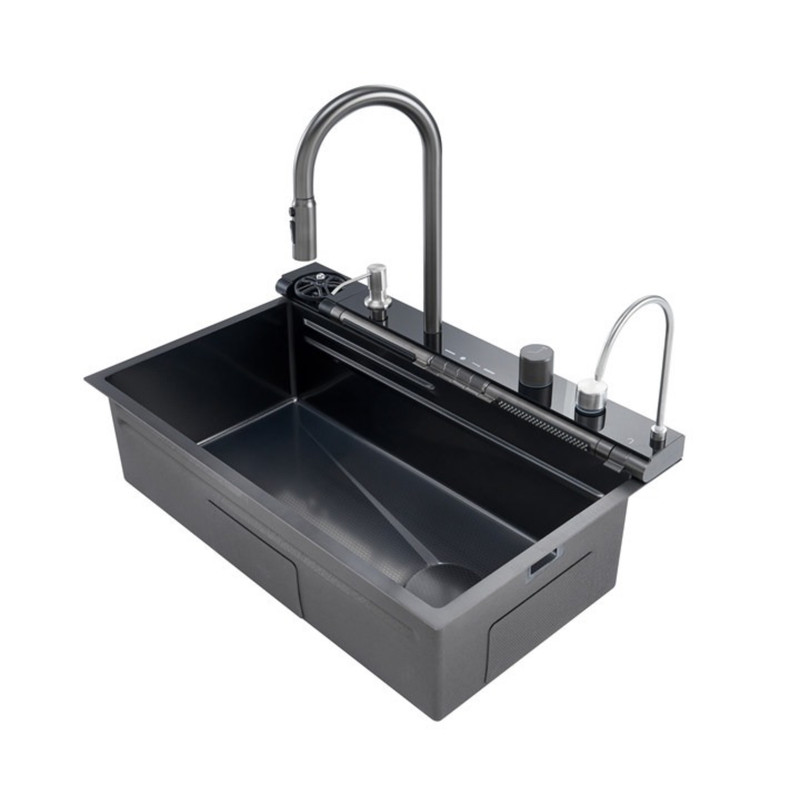 سینک ظرفشویی استیل مدل پيانويى ٧ كليد توكار
