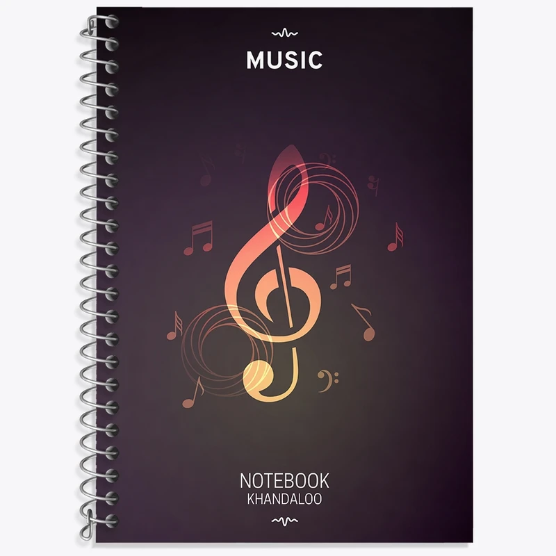 دفتر زبان 50 برگ خندالو مدل سه خط طرح کلید سل کد N1073