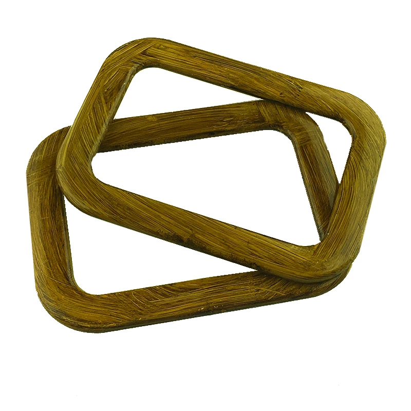 دسته کیف طرح چوب مدل مستطیل کد PLS-Rect بسته 2 عددی