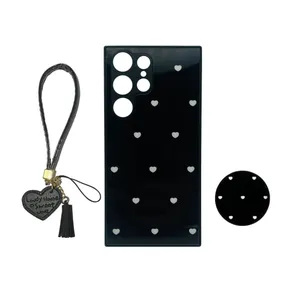 کاور مدل قلب کد 03 مناسب برای گوشی موبایل سامسونگ Galaxy S23 Ultra به همراه بند و پایه نگهدارنده