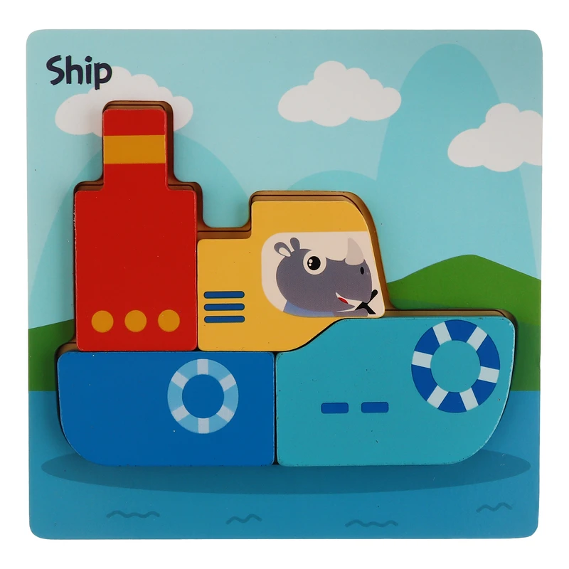 پازل آموزشی مدل وسایل نقلیه طرح قایق