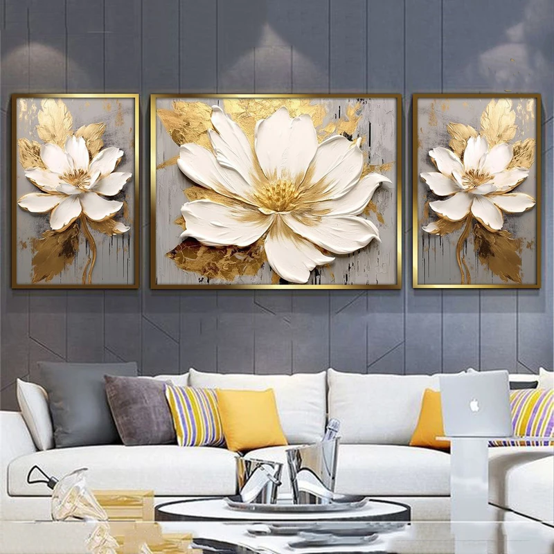 تابلو آتریسا طرح آبستره مدرن مدل AT00600 مجموعه 3 عددی