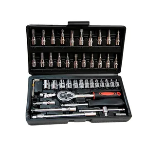 آچار و سری بکس سی ار وی مدل CR-46 مجموعه 46 عددی