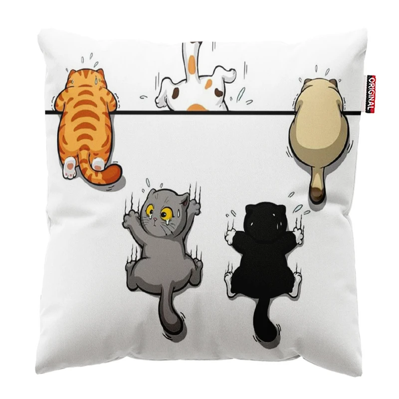 کوسن پاد آفرین مدل گربه کد 706 سایز 30*30 سانتی متر