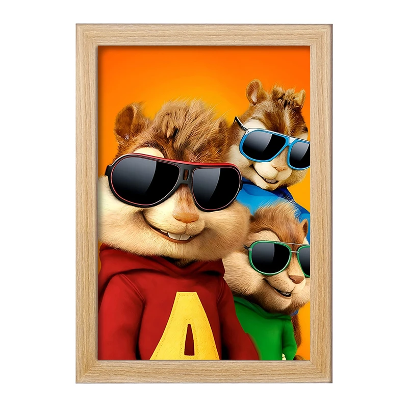 تابلو خندالو مدل آلوین و سنجاب ها کد F8323