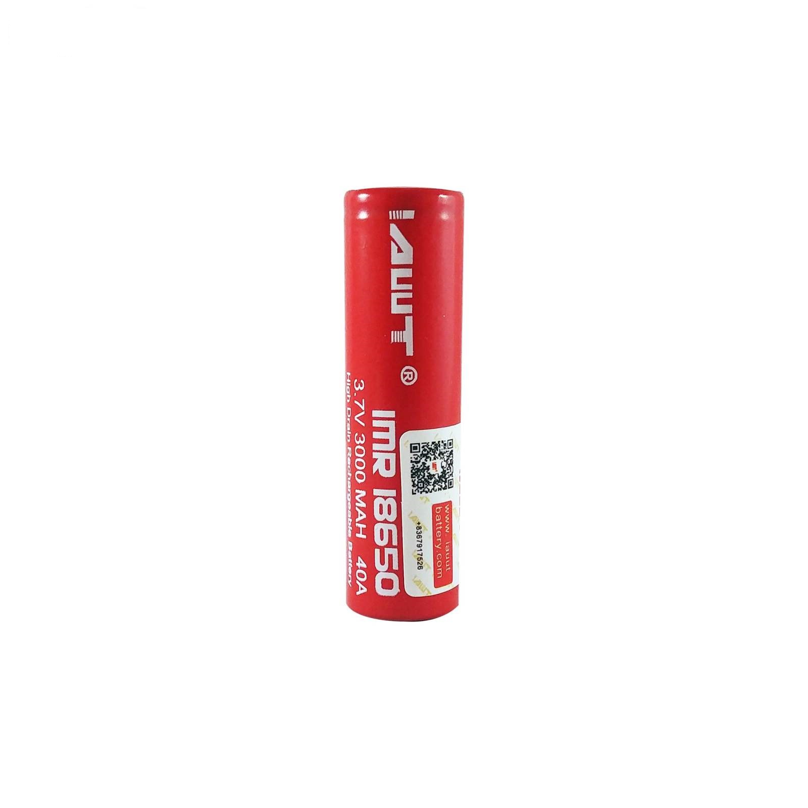 باتری لیتیوم یون قابل شارژ ای یو یو تی کد IMR-18650 ظرفیت 3000 میلی آمپر ساعت بسته 2 عددی
