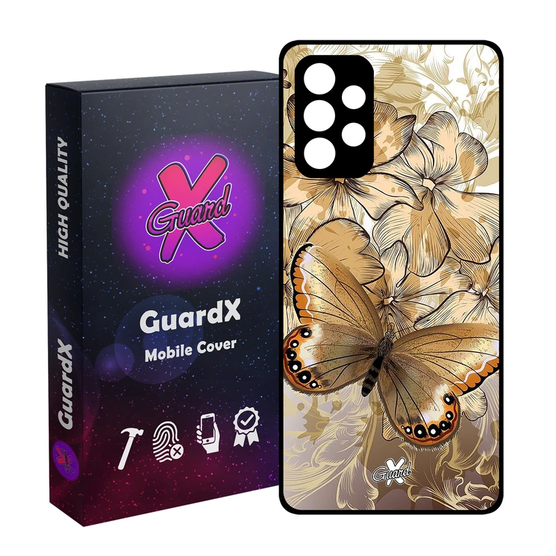 کاور گارد ایکس طرح پروانه مدل Glass10272 مناسب برای گوشی موبایل سامسونگ Galaxy A52s