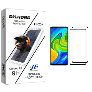 JF Diamond glass Screen Protector For Xiaomi Redmi Note 9 Pack Of 2