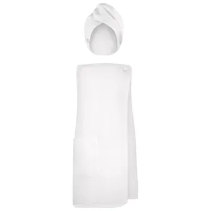 حوله استخری مدل دکلته کد 221    سایز 136×80 سانتی‌متر به همراه حوله کلاهی