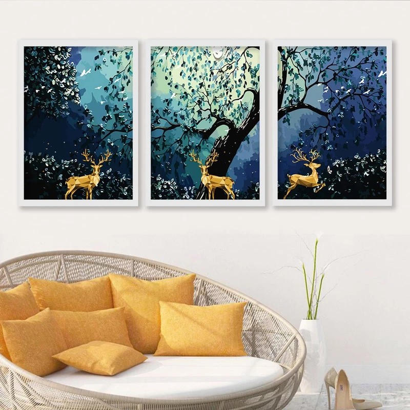 تابلو صبا طرح مدل دکوراتیو کد C2334w مجموعه 3 عددی