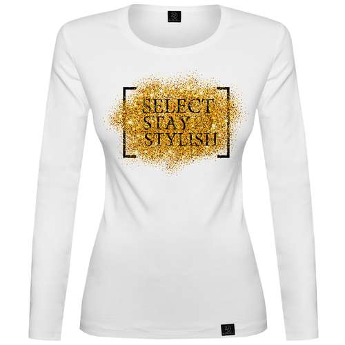تیشرت آستین بلند زنانه 27 طرح Select stay stylish کد JS02