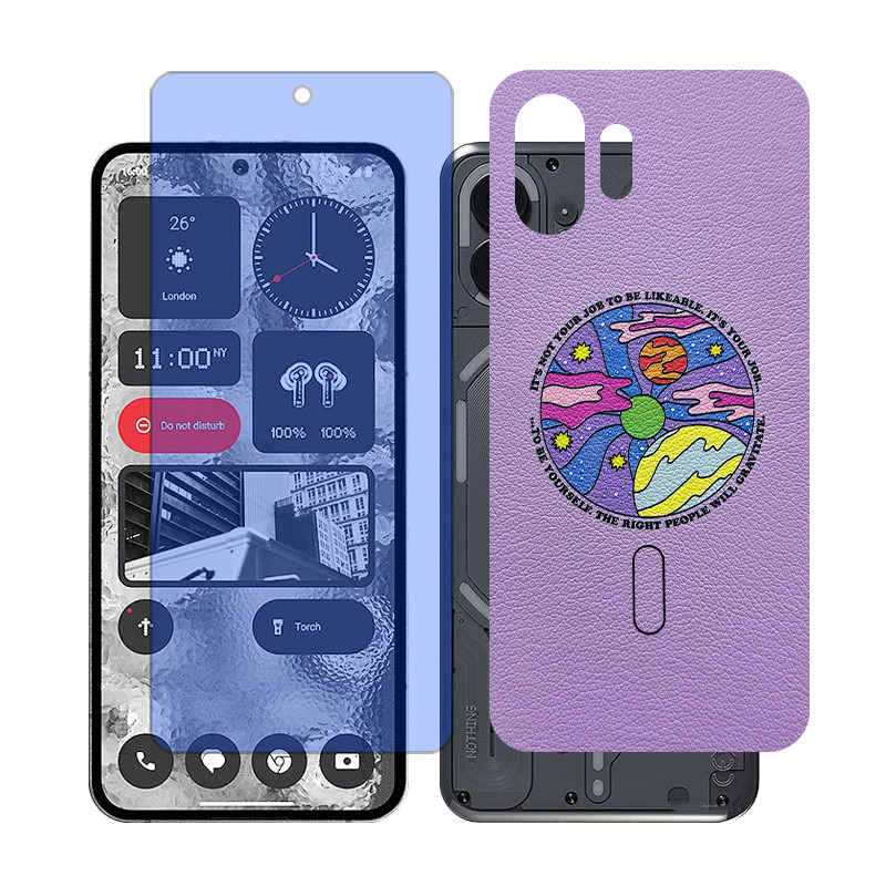 محافظ صفحه نمایش آنتی بلو گلس مدل Together مناسب برای گوشی موبایل ناتینگ Phone 2 به همراه برچسب پوششی پشت گوشی