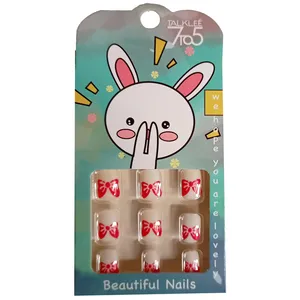 ناخن مصنوعی بچگانه تالکی کد 5bb بسته 12 عددی