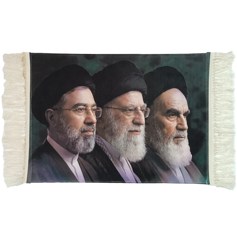فرش ماشینی دیوارکوب طرح رهبران معظم انقلاب کد 60*90