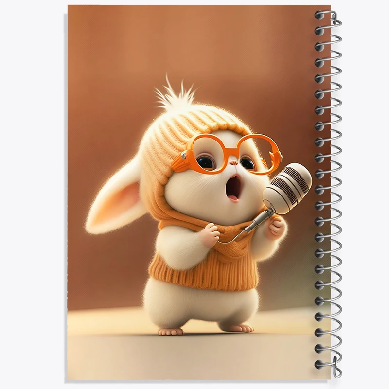 دفتر مشق 100 برگ خندالو طرح خرگوش بامزه کد F5737