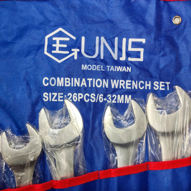 آچار یکسر تخت و یکسر رینگی مدل XHK-2051 مجموعه 26 عددی