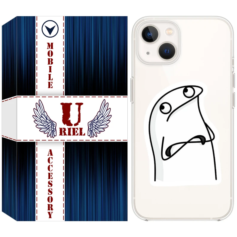 کاور یوریل مدل Clear کد 80 طرح کلافه مناسب برای گوشی موبایل اپل iPhone 13 mini