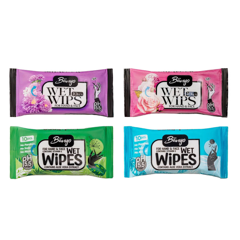 دستمال مرطوب بانیو مدل ece مجموعه 4 عددی