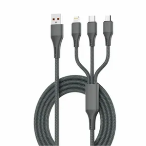کابل تبدیل USB به لایتنینگ /USB/MicroUSB الدینو مدل LC97U به طول 1.2 متر