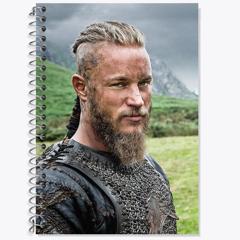 دفتر زبان 50 برگ خندالو مدل سه خط طرح رگنار سریال وایکینگ ها Vikings کد 29117