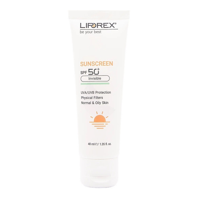 کرم ضد آفتاب بدون رنگ لیپورکس SPF 50 مدل I-O Physical مناسب پوست های چرب حجم 40 میلی لیتر