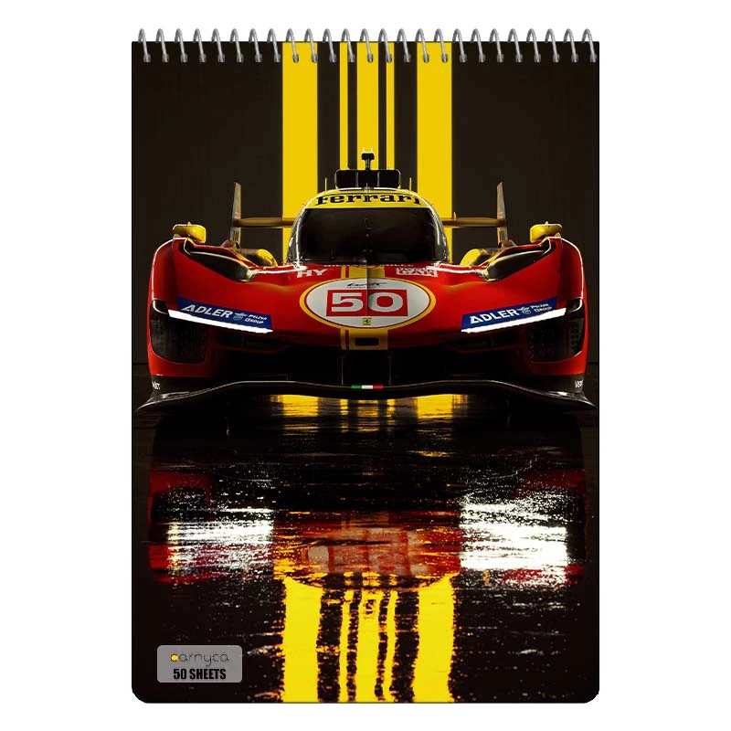 دفتر نقاشی 50 برگ سیمی کارنیکا طرح فراری Ferrari کد 73047