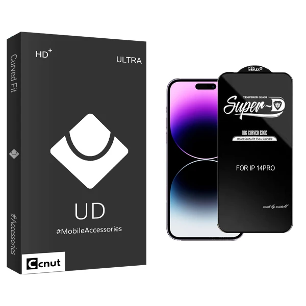 محافظ صفحه نمایش کوکونات مدل UDB super-D مناسب برای گوشی موبایل اپل iPhone 14 pro