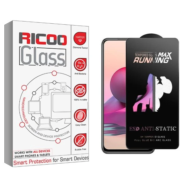 محافظ صفحه نمایش ریکو مدل RiC2newpkg Running Max مناسب برای گوشی موبایل شیائومی Redmi Note 10 s / 11 4G / 11s / 12s