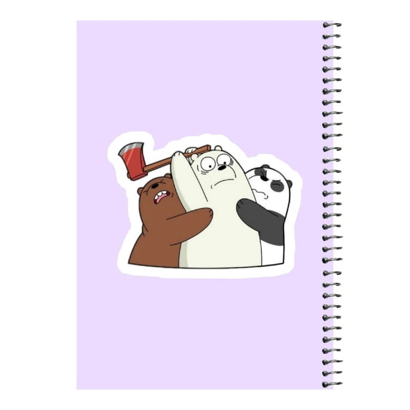 دفتر مشق 80 برگ اس جی مدل خرس های کله فندقی کد 1