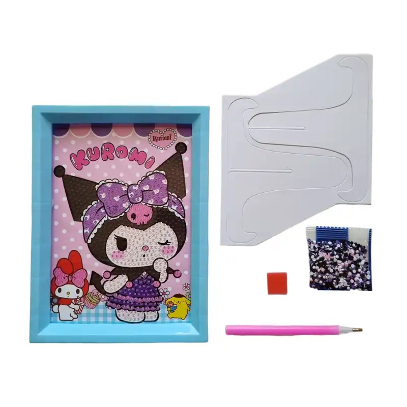 بازی آموزشی مدل ساخت تابلو نقاشی الماسی قاب دار طرح کرومی و ملودی02