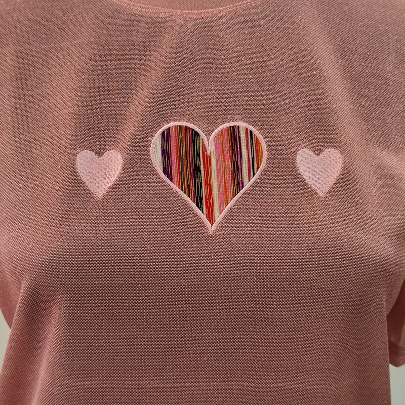 بلوز آستین کوتاه زنانه مدل قلب شاینی عروسکی