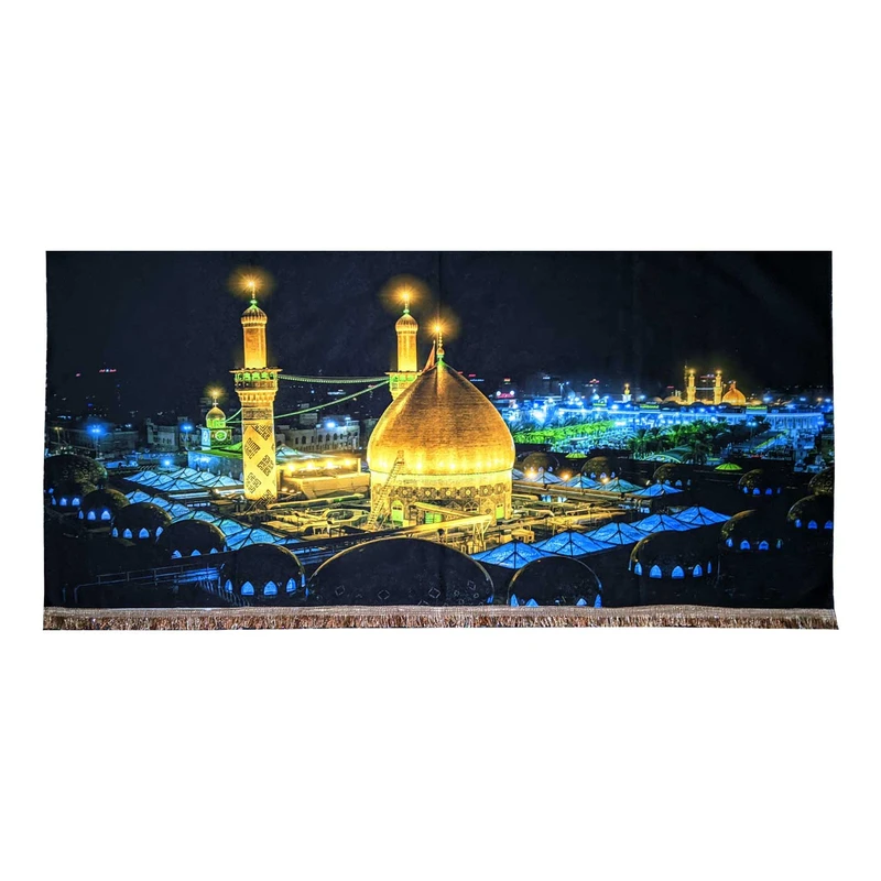 پرچم مدل محرم طرح حرم اباالفضل العباس علیه‌السلام بین الحرمین