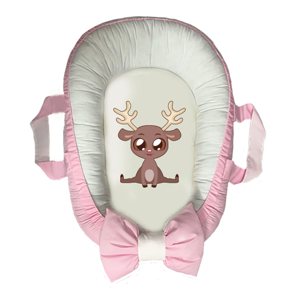 سرویس خواب سه تکه نوزاد مدل گارد محافظ دار طرح فانتزی گوزن کد 049