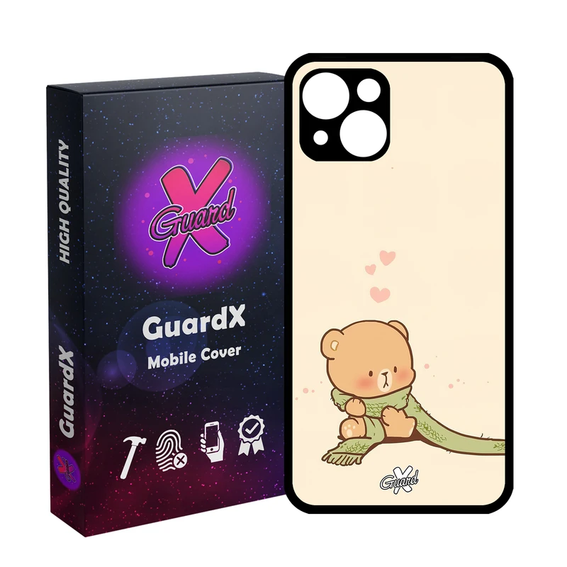 کاور گارد ایکس طرح خرس 1 مدل Glass10488 مناسب برای گوشی موبایل اپل iPhone 13