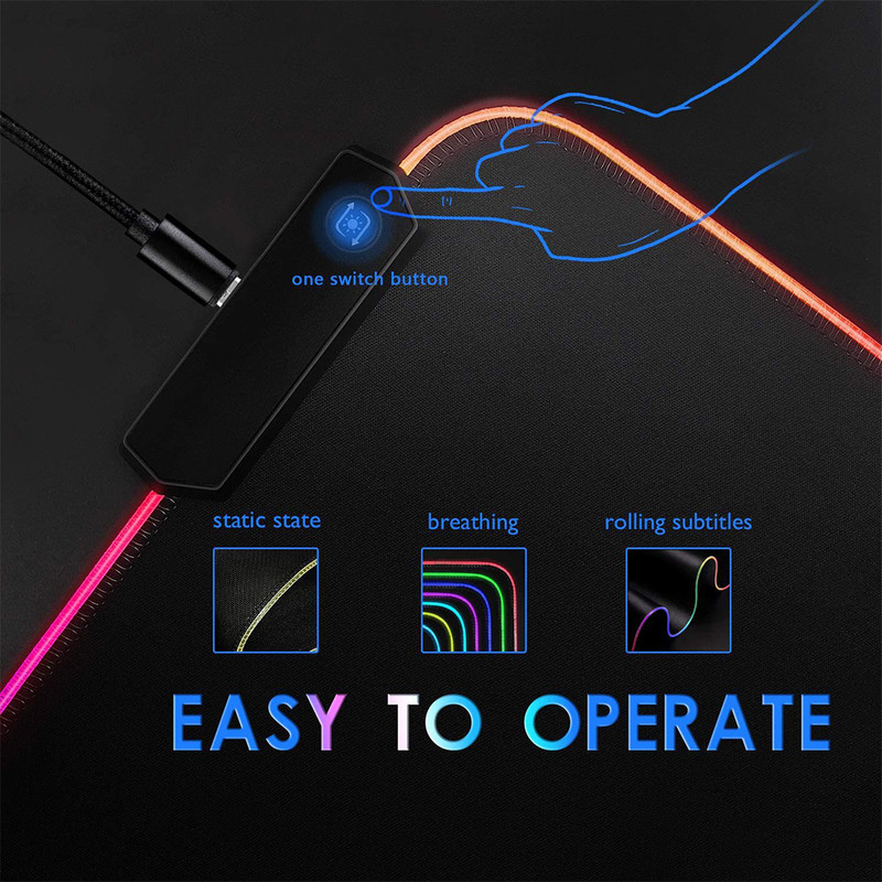 ماوس پد مخصوص بازی مدل RGB-20 3
