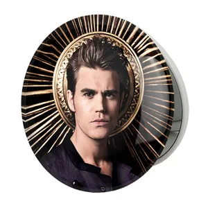 آینه جیبی خندالو طرح استفان سالواتوره خاطرات یک خون آشام  The Vampire Diaries  مدل تاشو کد 23690 