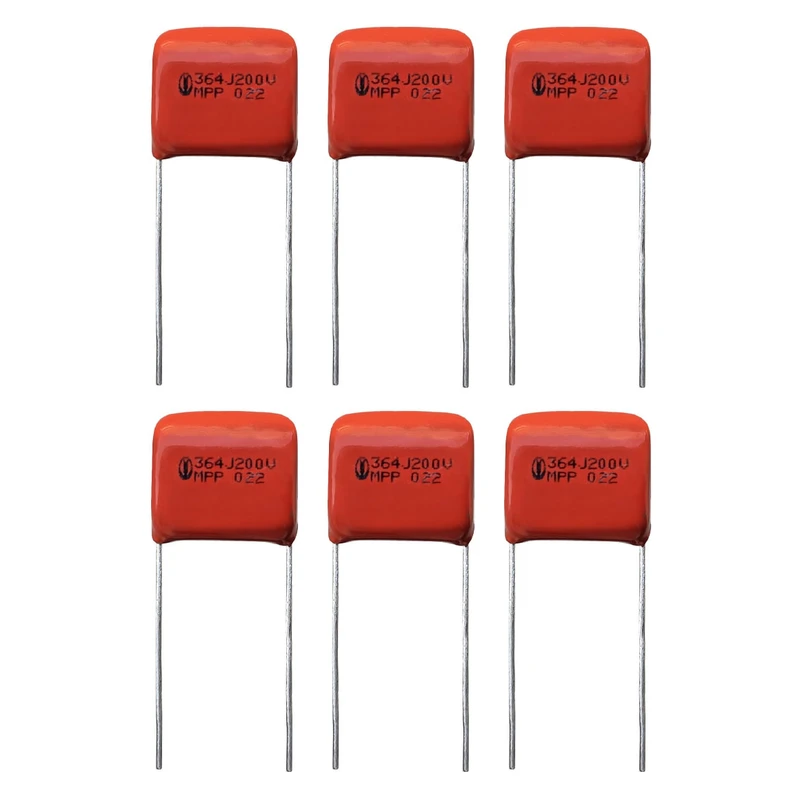 خازن 360 نانوفاراد 200 ولت مدل TPC-364200 بسته 6 عددی